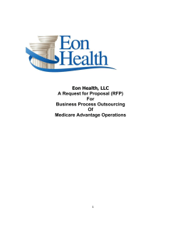 Eon Health, LLC A Request for Proposal (RFP) For Business