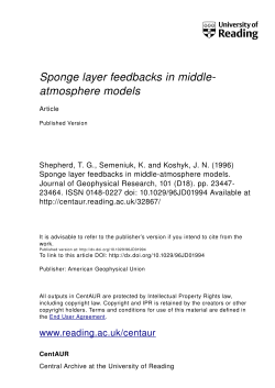 Sponge layer feedbacks in middle