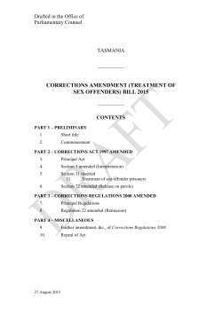 corrections amendment (treatment of sex offenders) bill 2015