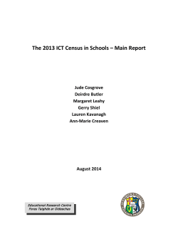 The 2013 ICT Census in Schools &ndash; Main Report