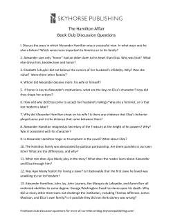 The Hamilton Affair Book Club Discussion