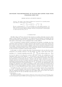 BOUNDARY PARAMETRIZATION OF PLANAR SELF