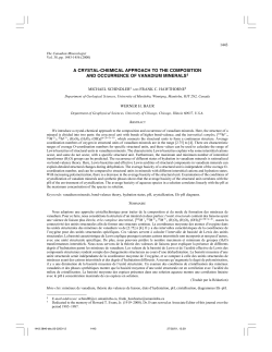 a crystal-chemical approach to the composition and