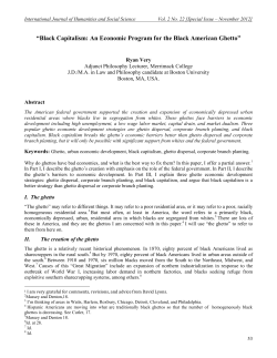Black Capitalism: An Economic Program