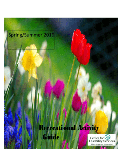 Spring/Summer 2016 - the Center for Disability Services