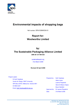 Environmental impacts of shopping bags