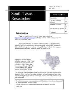 South Texas Researcher - San Antonio Public Library