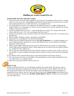 Building an Awana Grand Prix car