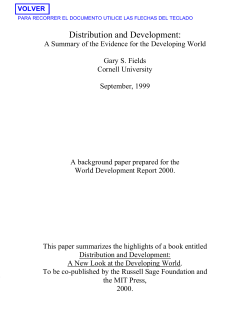 Distribution and Development