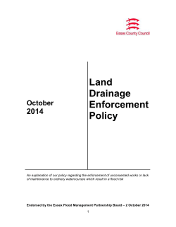 Land Drainage Enforcement Policy