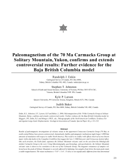 Paleomagnetism of the 70 Ma Carmacks Group at Solitary Mountain