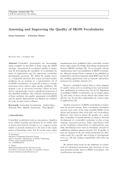 Assessing and Improving the Quality of SKOS Vocabularies