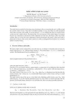 Stellar wobble in triple star systems M.H.M. Morais1, A.C.M. Correia1,2