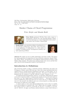 Markov Chains of Chord Progressions