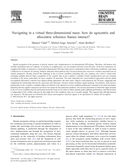 Navigating in a virtual three-dimensional maze: how do egocentric