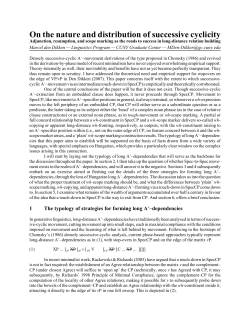 On the nature and distribution of successive cyclicity