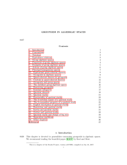 Groupoids in Algebraic Spaces