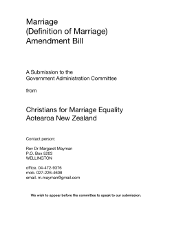 Marriage (Definition of Marriage) Amendment Bill