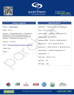 methyl eugenol Specifications