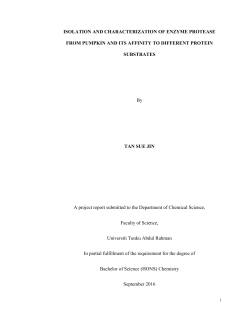 ISOLATION AND CHARACTERIZATION OF ENZYME PROTEASE