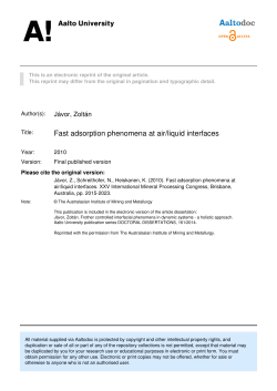 Fast adsorption phenomena at air/liquid interfaces
