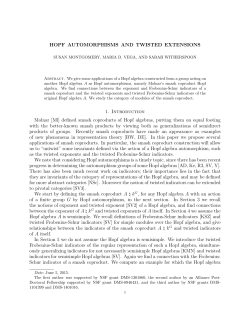 Hopf automorphisms and twisted extensions - Math TAMU