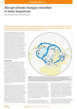 Abrupt climate changes recorded in loess sequences