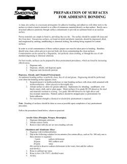preparation of surfaces for adhesive bonding - Smooth-On