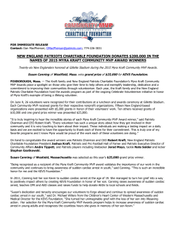 new england patriots charitable foundation
