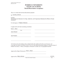 purdue university - ScholarWorks