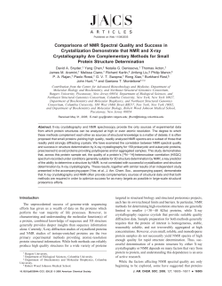 Comparisons of NMR Spectral Quality and Success in