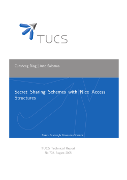 Secret Sharing Schemes with Nice Access Structures
