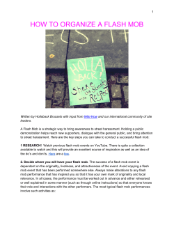 how to organize a flash mob