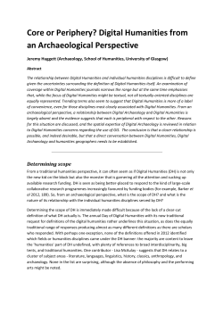 Core or Periphery? Digital Humanities from an Archaeological