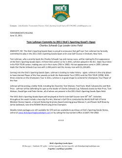 Tom Lehman Commits to 2011 Dick`s Sporting Good`s Open Charles