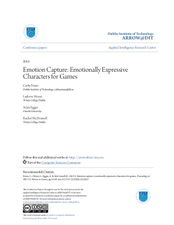 Emotionally Expressive Characters for Games