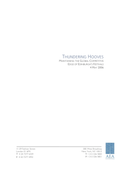 TABLE OF CONTENTS - Edinburgh Festival City