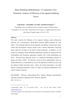 Bank Modelling Methodologies: A Comparative Analysis of