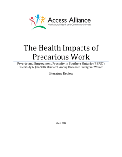 The Health Impacts of Precarious Work
