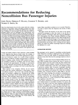 Bus, Rail, Ridesharing, Paratransit Services, and Transit Secur