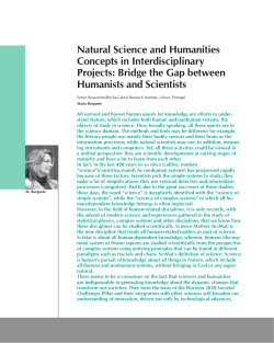 Natural Science and Humanities Concepts in Interdisciplinary Projects
