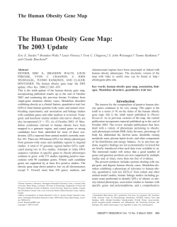 The Human Obesity Gene Map: The 2003 Update