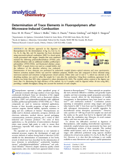 Determination of Trace Elements in Fluoropolymers after Microwave