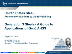 United States Steel Generation 3 Steels