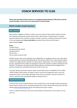 COACH SERVICES TO CLSG - City of London School for Girls