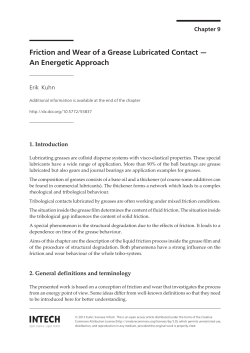 Friction and Wear of a Grease Lubricated Contact