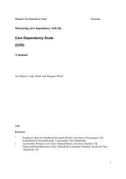 2 Description of Care Dependency Scale (CDS)