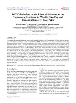 DFT Calculations on the Effect of Solvation on the Tautomeric