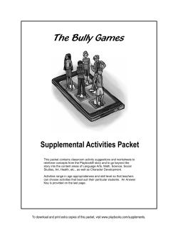 Supplemental Activities Packet