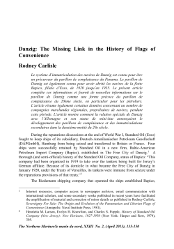 Danzig: The Missing Link in the History of Flags of Convenience